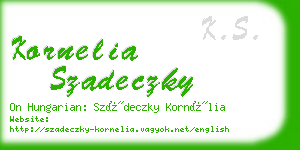 kornelia szadeczky business card